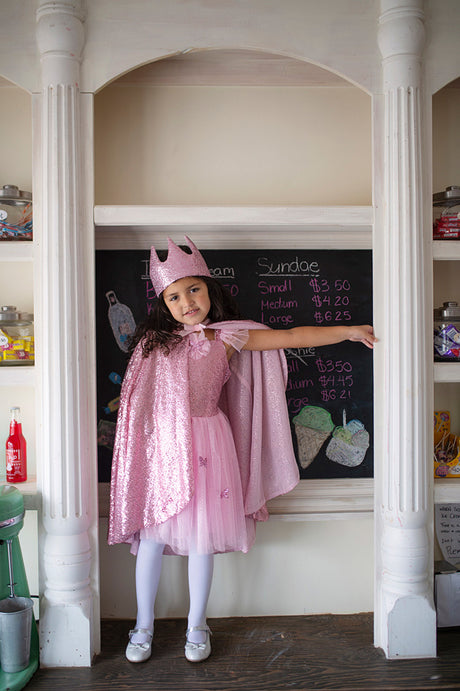 Pink Sequins Butterfly Dress & Wings