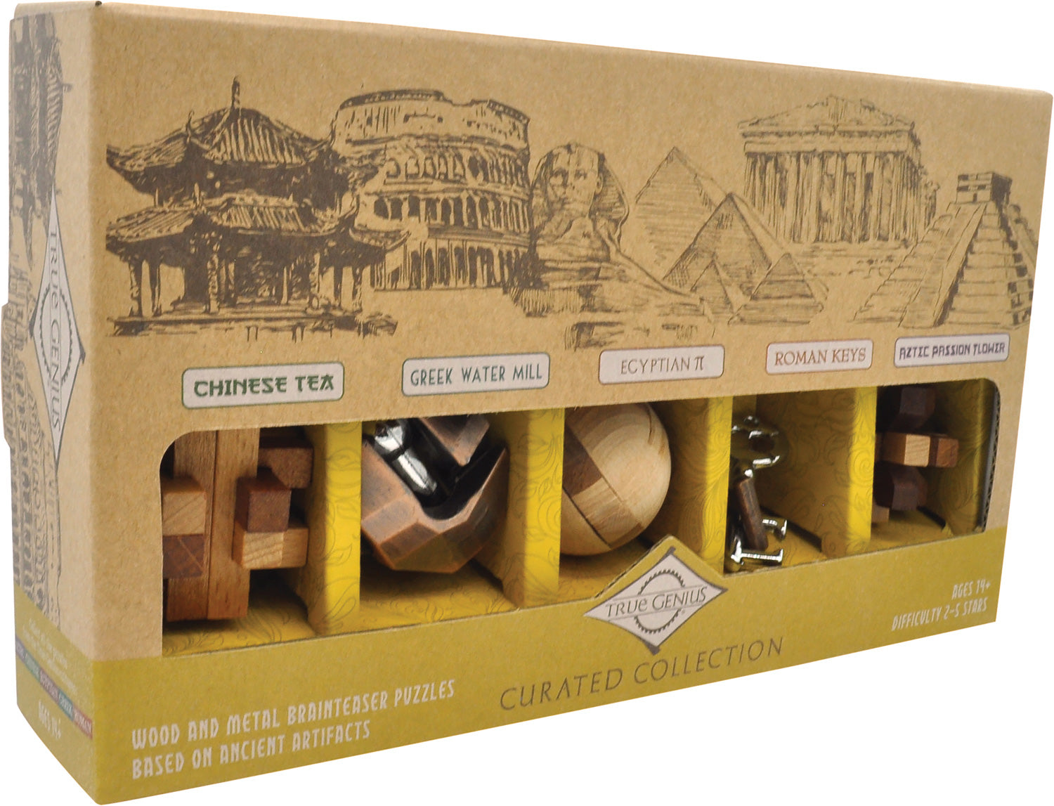 True Genius Wooden Brainteaser Puzzles: Curated Collection – The