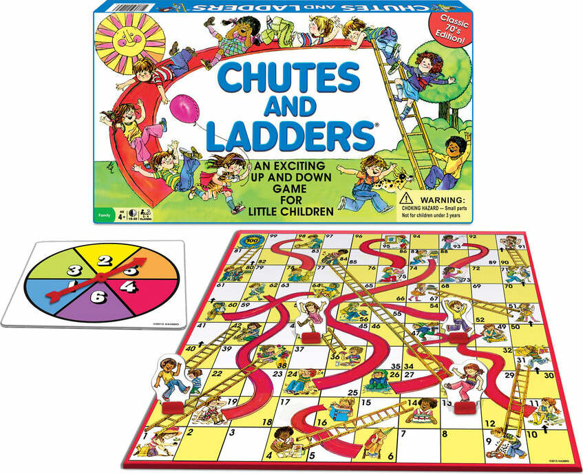 Classic Chutes and Ladders Board Game